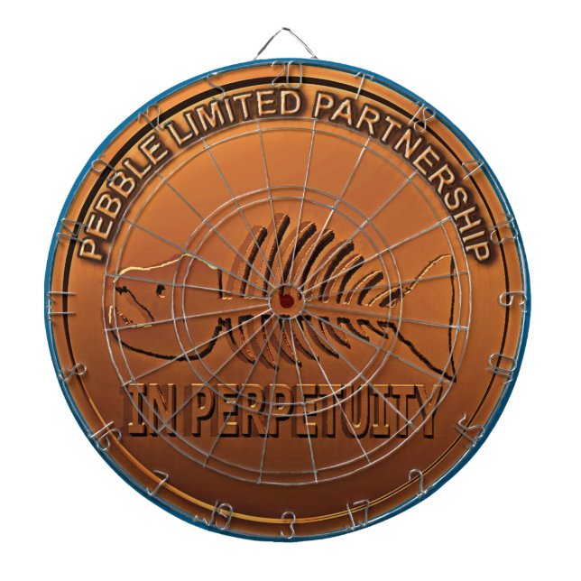 Stop Pebble Mine - Pebble Mine Penny Dartboard With Darts (Front)