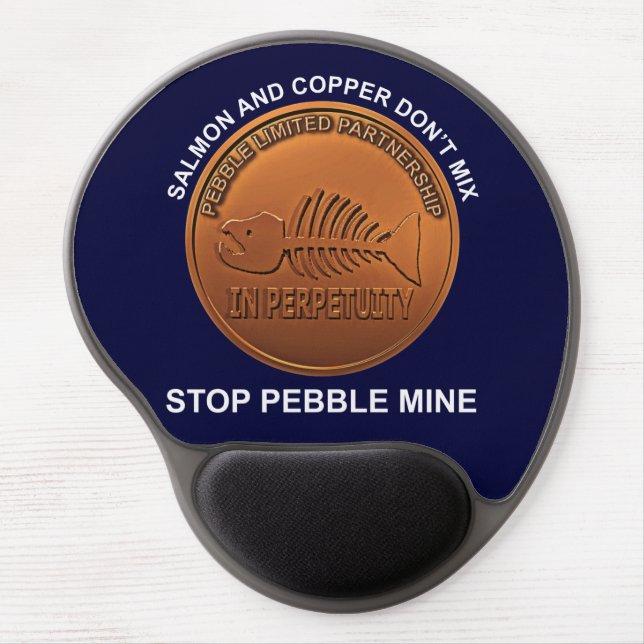Stop Pebble Mine - Pebble Mine Penny Gel Mouse Pad (Front)