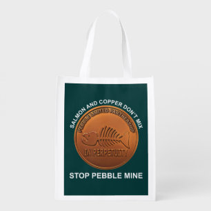 Stop Pebble Mine - Pebble Mine Penny Grocery Bag