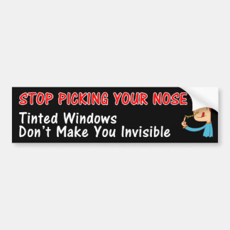 bumper nose picking sticker stop booger stickers