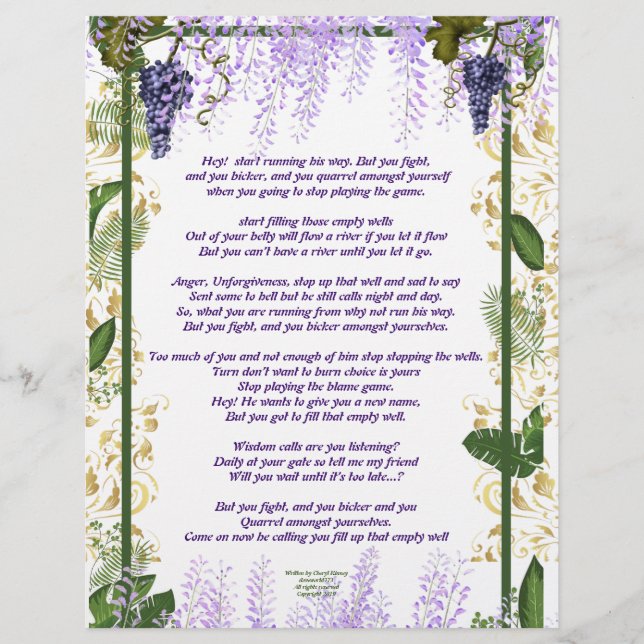 Stop Playing the Blame Game Personalized Paper (Front)