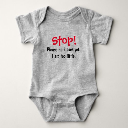 Stop Please No Kisses Yet Protect Baby Germs Baby  Baby Bodysuit