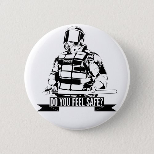 Stop Police Brutality Art for Occupy Movements Pinback Button