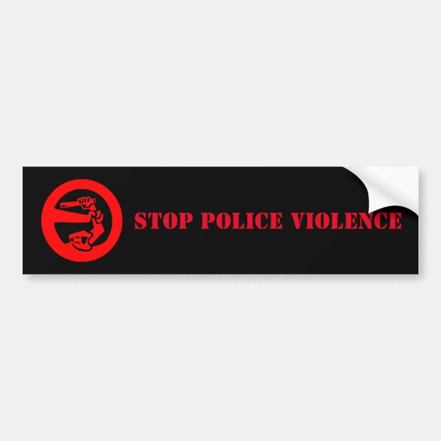 Stop Police Violence Bumper Sticker (Front)