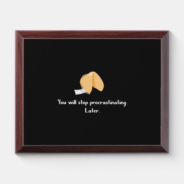 Stop Procrastinating Award Plaque (Horizontal)