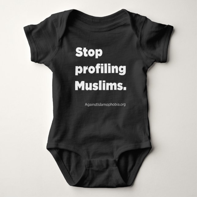 Stop Profiling Muslims, Baby One-piece Bodysuit (Front)