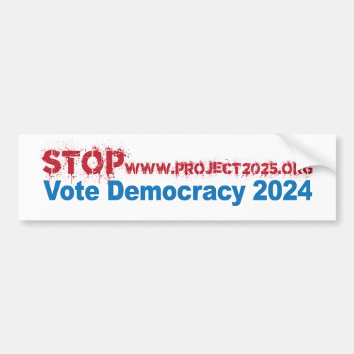 STOP Project 2025 Bumper Sticker