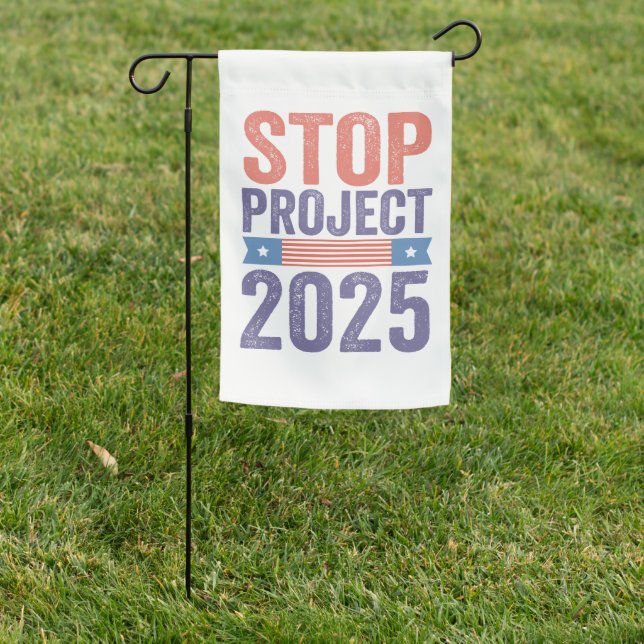 Stop Project 2025 Trump American Patroitic  Garden Flag (In SItu)