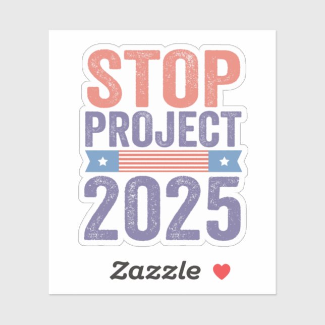 Stop Project 2025 Trump American Patroitic  Sticker (Sheet)