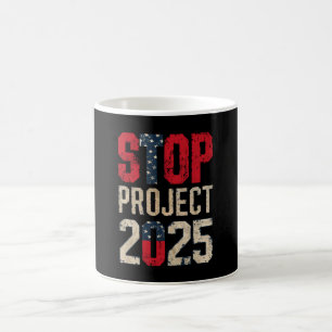 Stop Project 2025 Trump Biden Vintage Coffee Mug