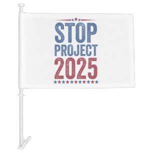 Stop Project 2025 Trump Harris American Patroitic Car Flag