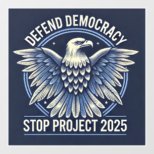 Stop Project 2025 Window Cling