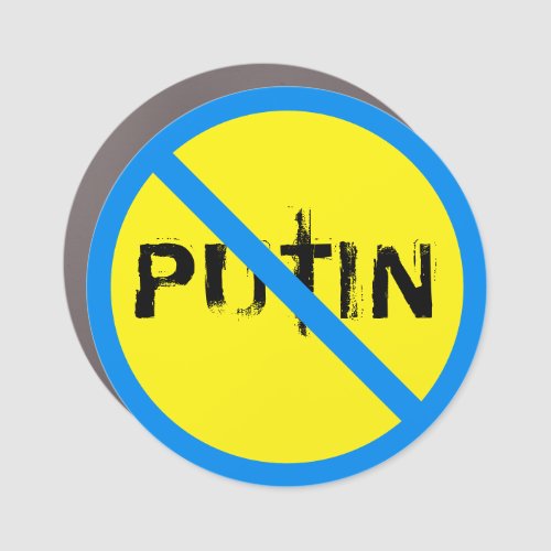 Stop Putin _ No War _ Peace _ Freedom For Ukraine Car Magnet