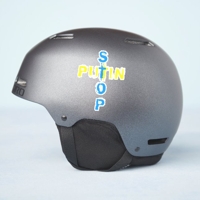 Stop putin - No War - Peace - Freedom For Ukraine Sticker (Helmet Side)