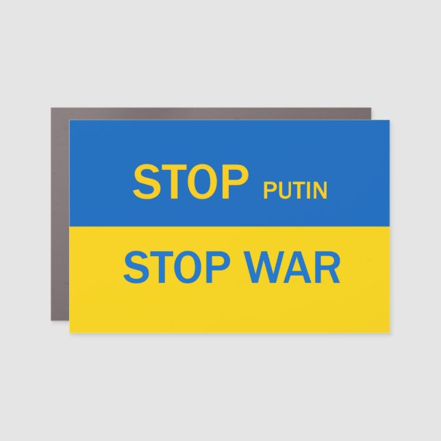Stop Putin, Stop War Car Magnet! Magnet (Front)