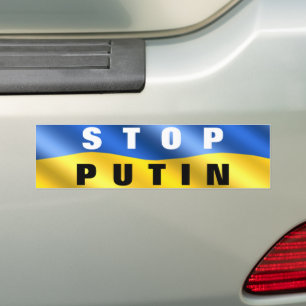 Stop Putin Stop War Sticker Ukrainian Flag Ukraine