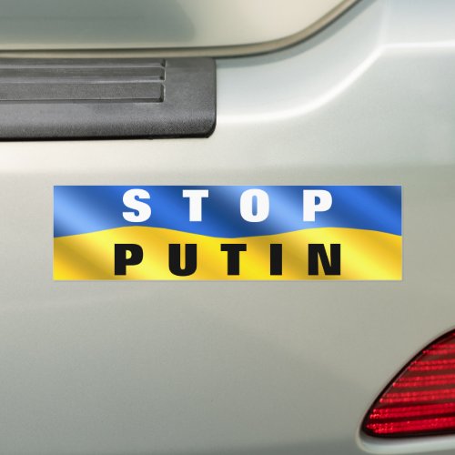 Stop Putin Stop War Sticker Ukrainian Flag Ukraine