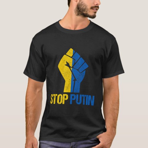 Stop Putin Support Ukraine I Stand With Ukraine T_Shirt