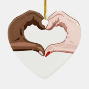 Stop Racism Ceramic Ornament