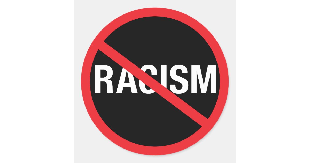 Stop Racism Classic Round Sticker | Zazzle