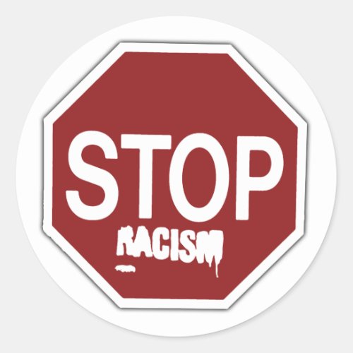 stop racism sticker