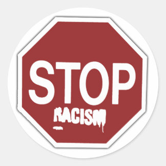 stop racism sticker