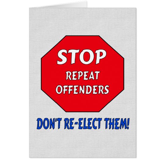 Stop Repeat Offenders Card