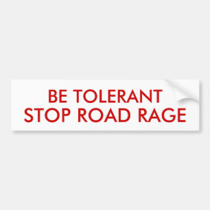 STOP ROAD RAGE BUMPER STICKER