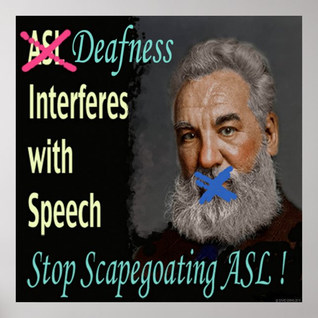 Stop Scapegoating ASL !   24" x 24" Poster (Front)