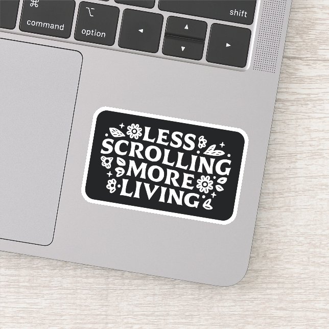 Stop scrolling doomscrolling quotes aesthetic sticker (Detail)
