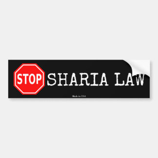 Stop Sharia Law Bumper Sticker