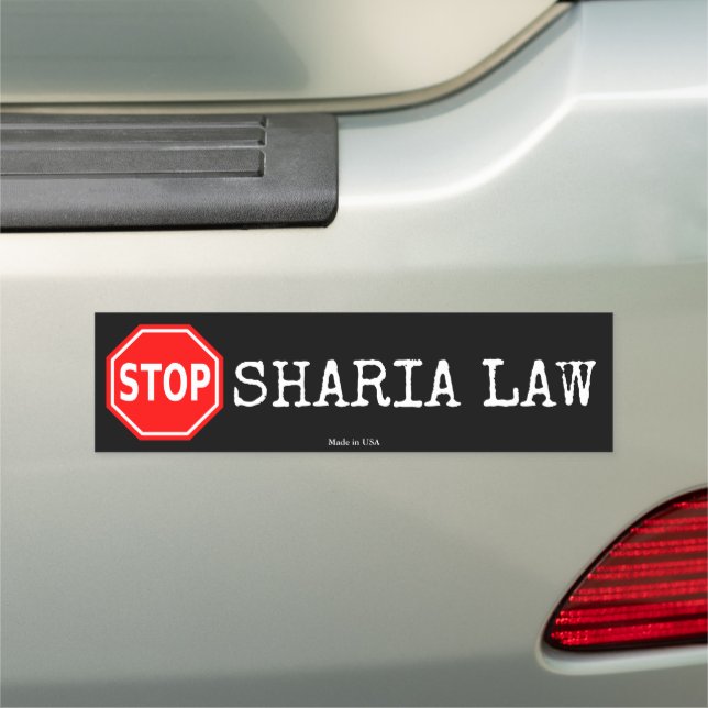 Stop Sharia Law Car Magnet (In Situ)