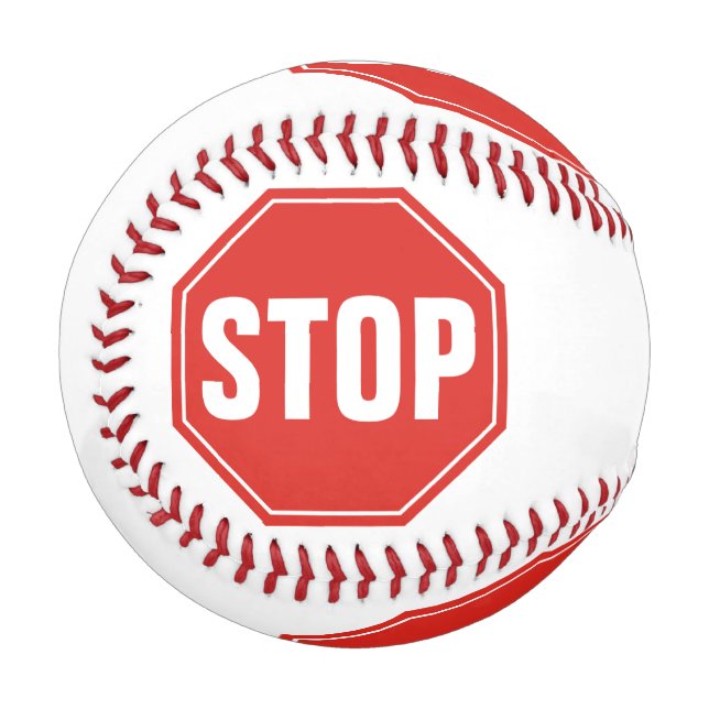 STOP Sign Baseball (Front Left)
