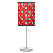 Stop Sign Black / Red  and White Table Lamp (Left)