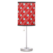 Stop Sign Black / Red  and White Table Lamp (Right)