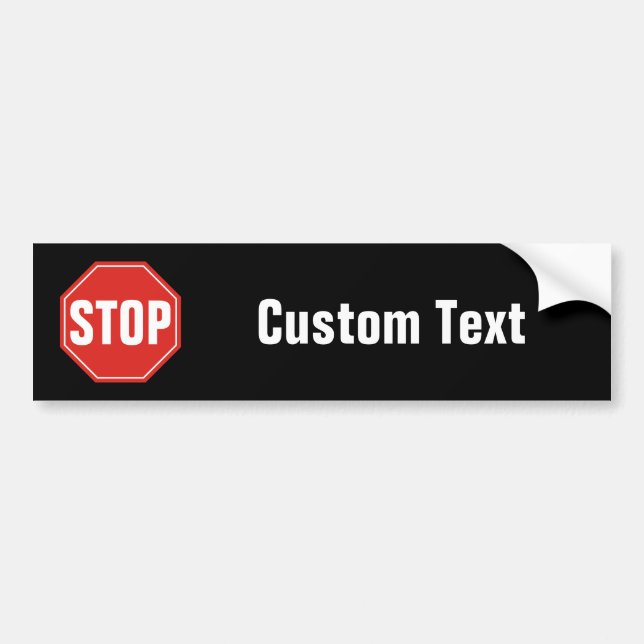 STOP Sign Bumper Sticker (Front)