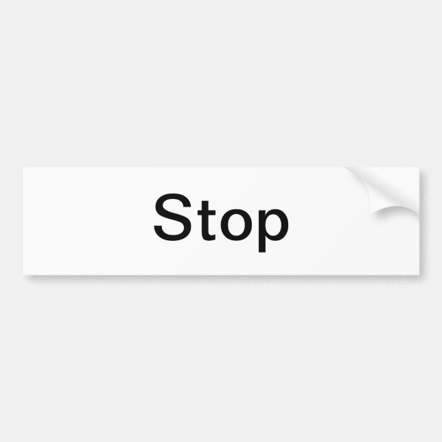 Stop Sign/ Bumper Sticker (Front)