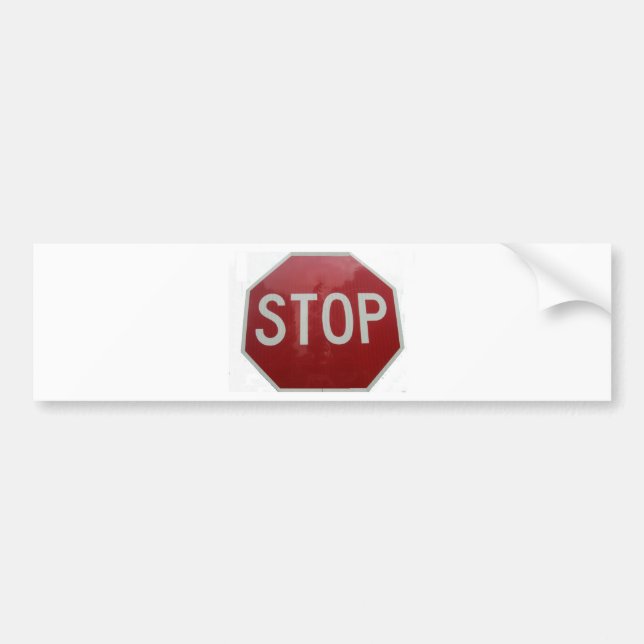 Stop Sign Bumper Sticker (Front)