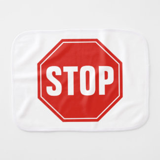 STOP Sign Burp Cloth