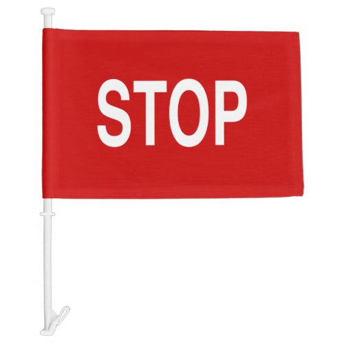 Stop Sign  Car Flag