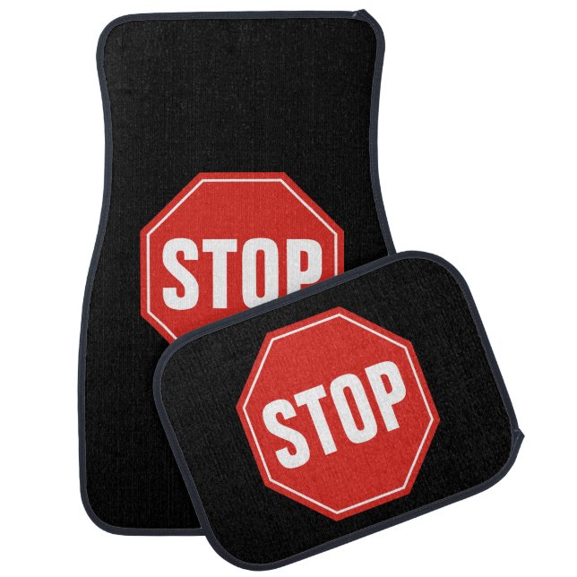 STOP Sign Car Floor Mat (Set)