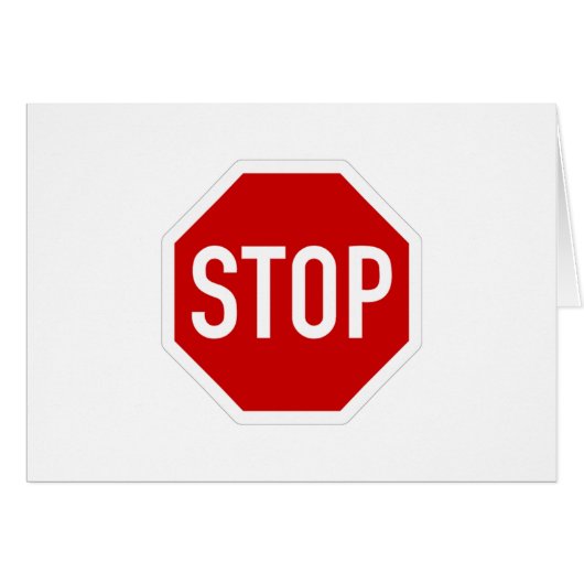 Stop sign cards (Front Horizontal)