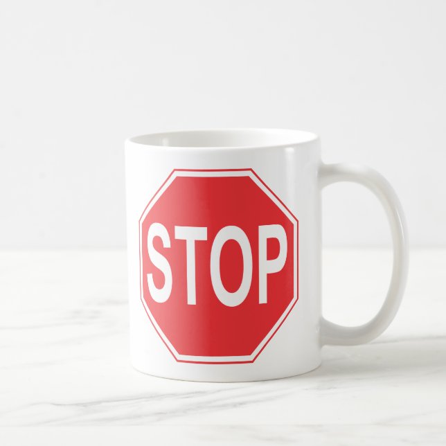 STOP SIGN COFFEE MUG (Right)