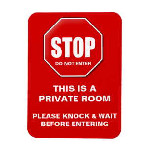 Stop Sign Custom Do Not Enter Private Magnet