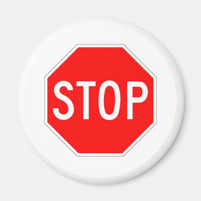 Stop Sign Customizable Magnet (Front)