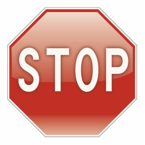 Stop sign cutout