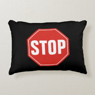 STOP Sign Decorative Pillow