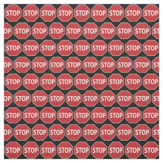 Stop Sign Design Fabric (Swatch)