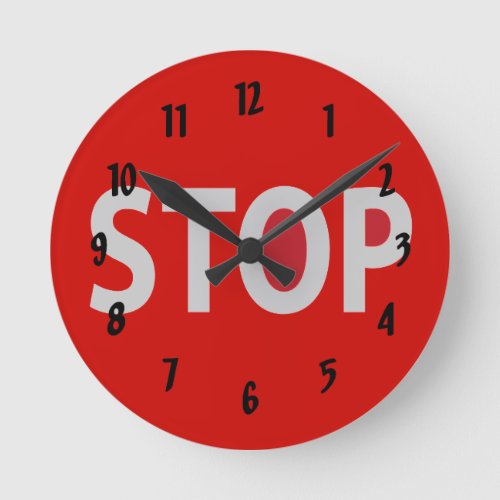 STOP Sign Design Wall Clock