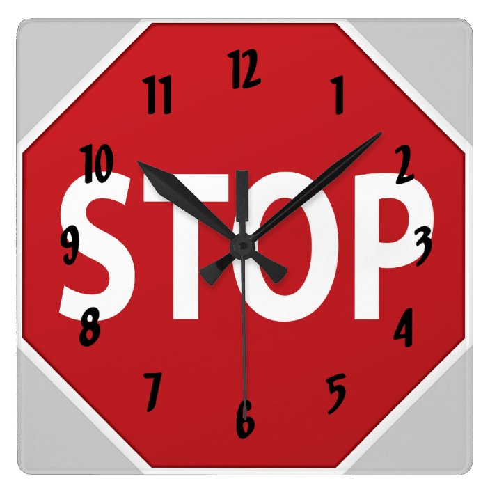STOP Sign Design Wall Clock